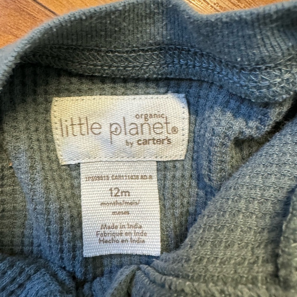 Carter's Organic Waffle Knit Set in Blue - Picture 3 of 3